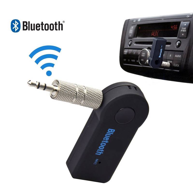 Comprar Adaptador AUX Bluetooth Kit Manos Libres para Coche Receptor de  Audio Compatible con Siri y Android
