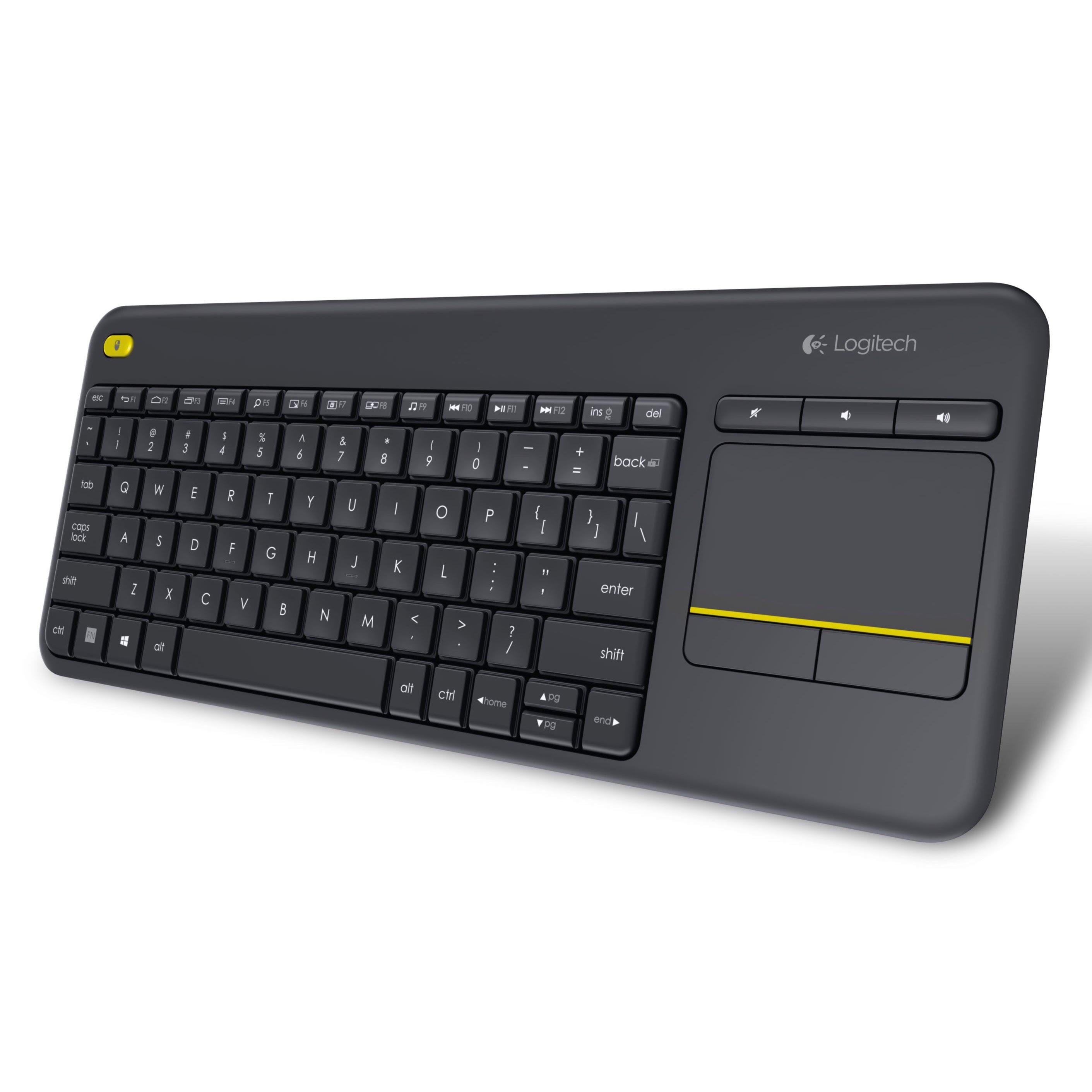 Logitech wireless touch keyboard k400 plus black usb обзор