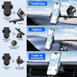 Gancho De Tablero De Vehiculo p/ Celulares 3 en 1 - Imagen 3