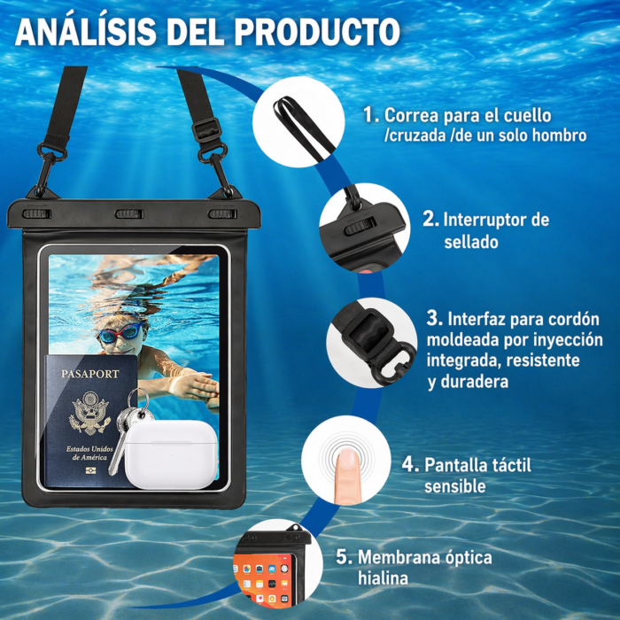 Cover A Prueba De Agua Universal Tableta 12” - Imagen 2
