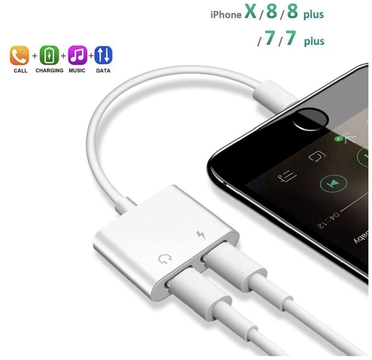 Adaptador de audio + carga Belkin Lightning RockStar para iPhone / iPad -  Cargador para teléfono móvil