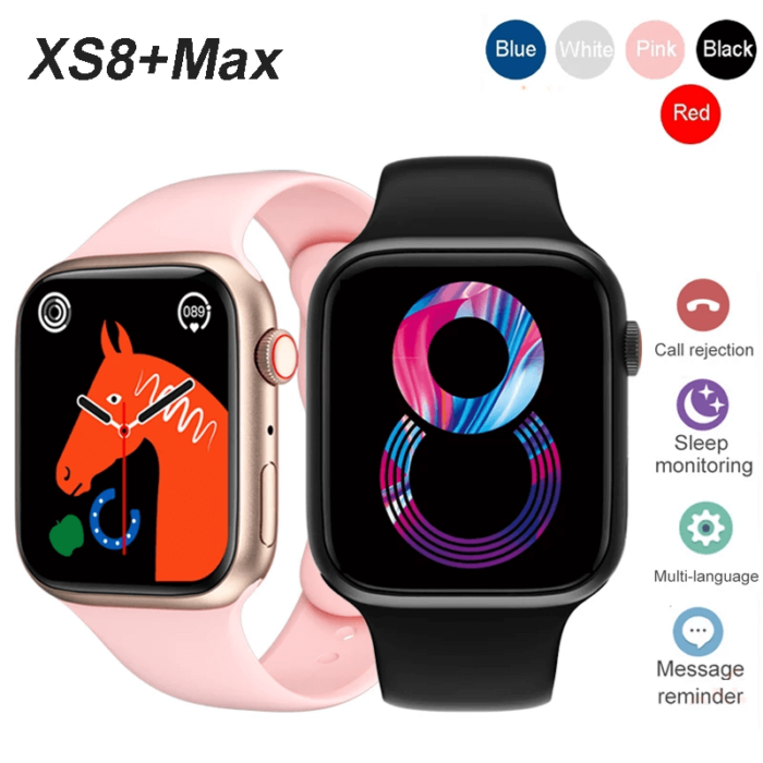 Reloj-inteligente-XS8-Max-para-hombre-y-mujer-Smartwatch-con-llamadas-Bluetooth-asistente-de-voz-Ser Reloj Inteligente Serie 8