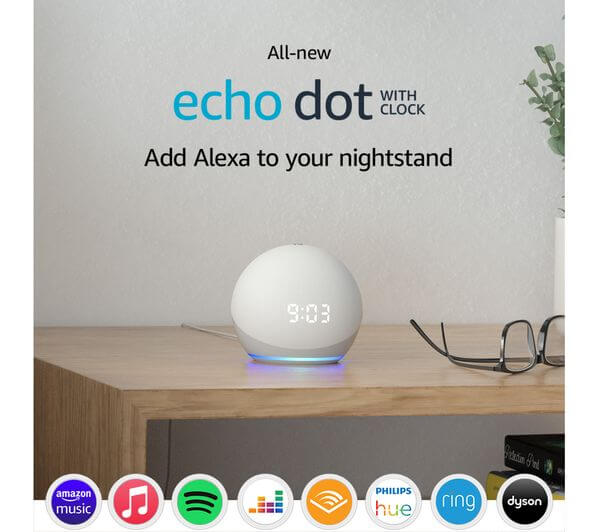 Nuevo Echo Dot (4ta Gen) – Bocina inteligente con reloj y Alexa – Azul –  eCybermas