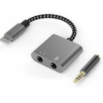 Adaptador de Micrófono Lightning y Conector de Auriculares