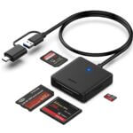 Lector De Tarjetas De Memoria USB USB-C a SD Micro SD MS CF