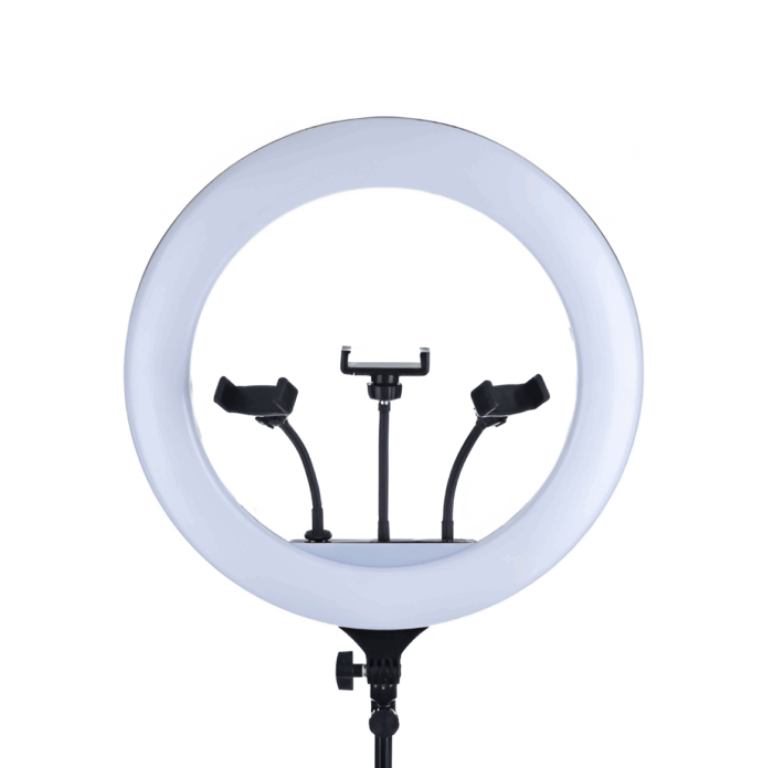 imgi_29_Large-Photo-Ring-43cm-Three-Bases-For-Mobiles-Camera-With-Charger-Control-Luminaire-Ring-Light-LED-3200K-5800K-YQ-460B Aro De Luz LED