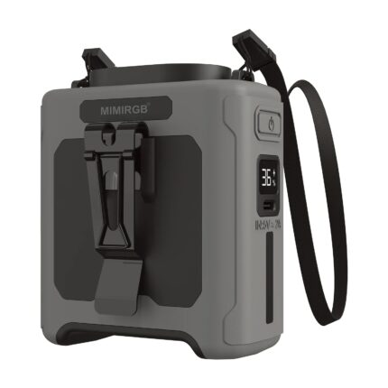 Ventilador Portátil De Cintura 3 En 1 Con Power Bank 10000mAh y Luz LED