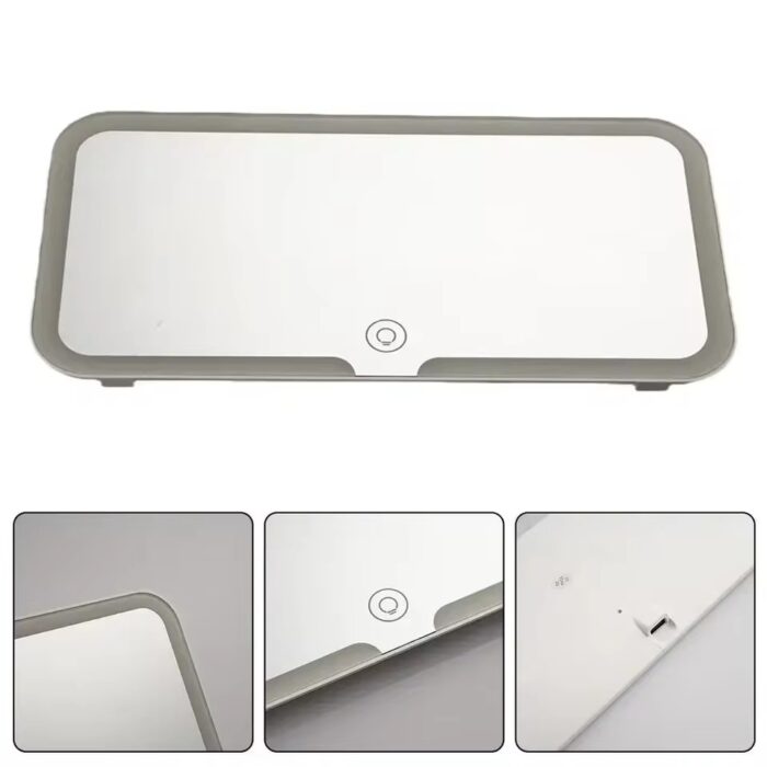 Espejo De Maquillaje LED Para Coche con Sensor Táctil