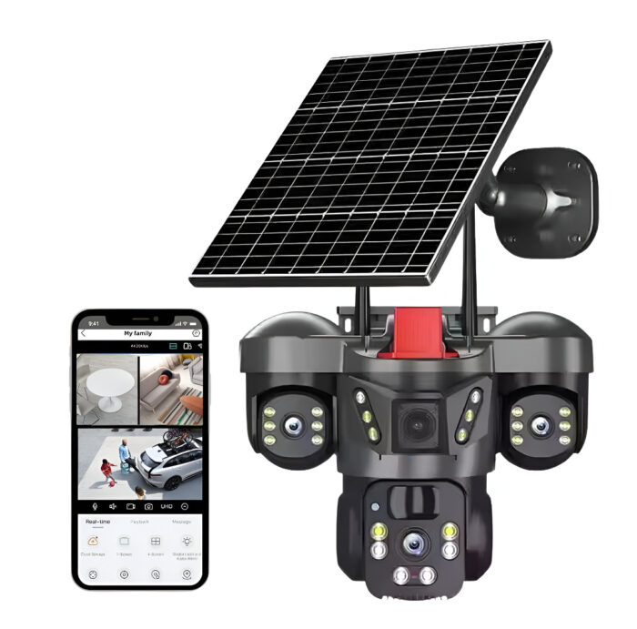 61hyYOOqyNL._SL1000_ Camara De Seguridad Solar De Triple Lente Wifi