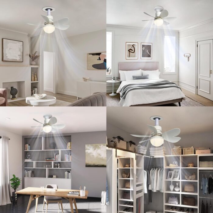 Abanico De Techo Con Luz  Ajustable 3 Velocidades Con Control Remoto - Imagen 2