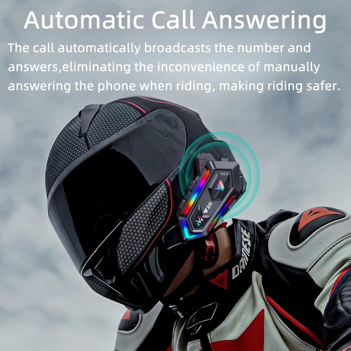 Audífono Bluetooth Y20 Para Casco de Motocicleta Con Audio HD - Imagen 2