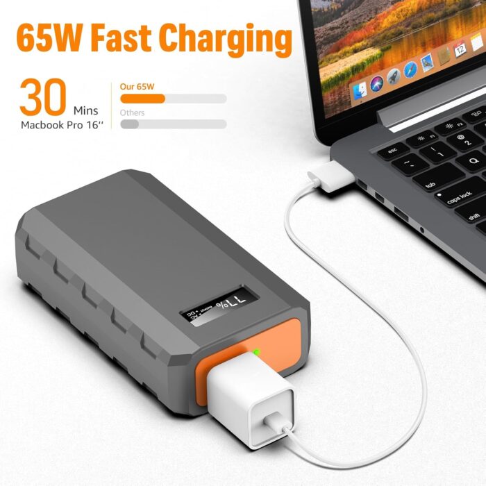 Cargador Portátil De 24,000mAh Para Laptop Con Salida De AC - Imagen 3