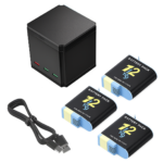 Kit Cargador 3 en 1 para GoPro (HERO 12 / 11 / 10 / 9)