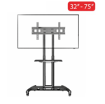 Soporte Móvil Para TV con Repisa Ajustable – Para Pantallas de 32” a 75”