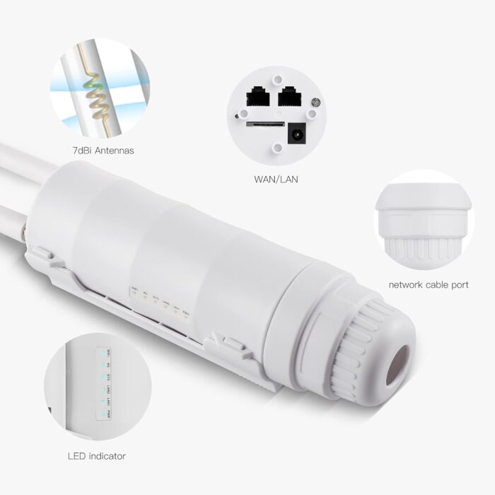 Router WiFi Exterior 4G LTE De Alta Potencia Con Antenas y PoE - Imagen 2