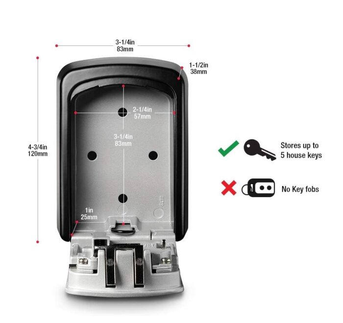 Caja De Bloqueo De Llaves Master Lock Con Combinación De 4 Dígitos - Imagen 3