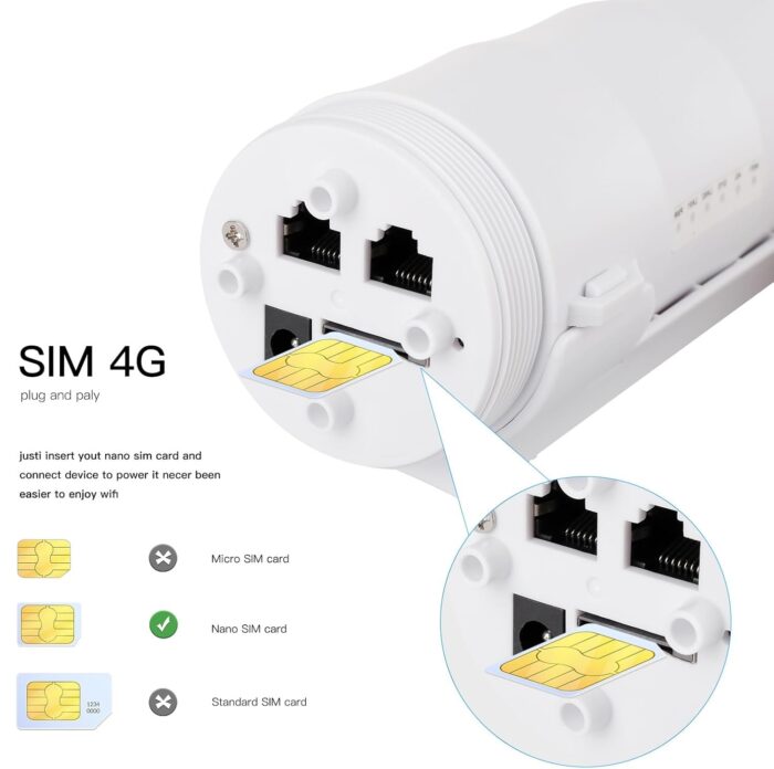 Router WiFi Exterior 4G LTE De Alta Potencia Con Antenas y PoE - Imagen 3
