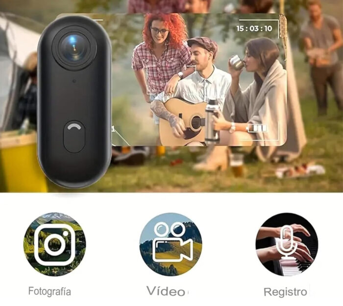 Mini Cámara De Acción 4K Ultra Compacta Con WiFi y Accesorios - Imagen 2