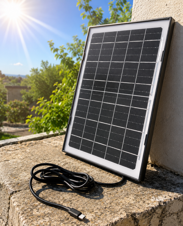 Panel Solar USB-C Para Cámaras y Dispositivos Electrónicos - Imagen 2