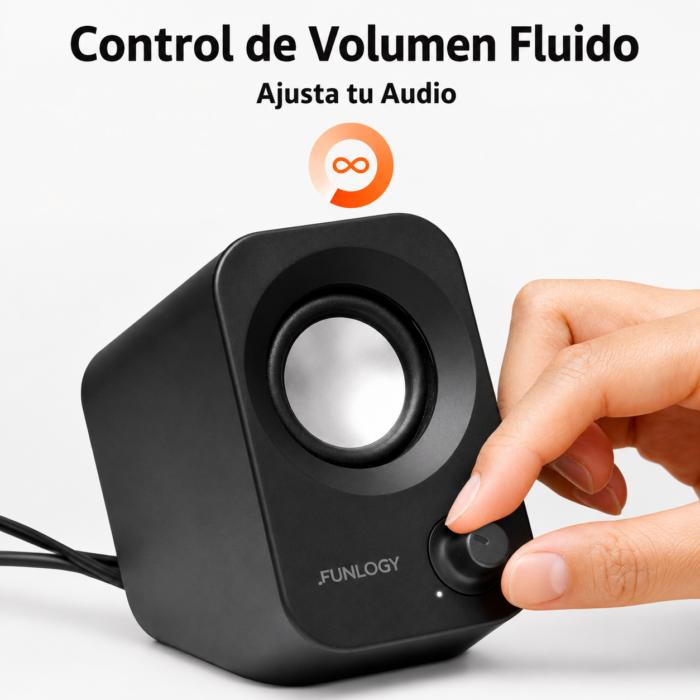 Bocinas Estéreo FUNLOGY Para PC De 14W: Sonido Potente En Un Diseño Compacto - Imagen 3