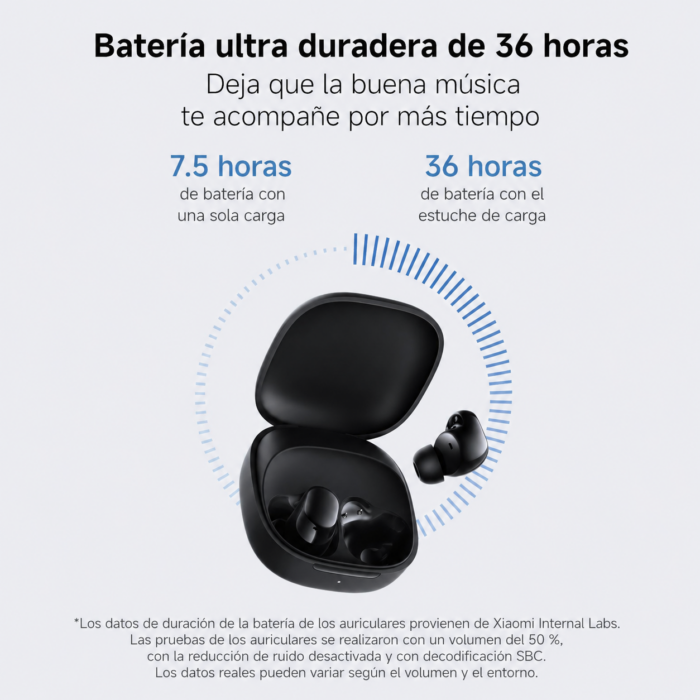Audífonos Inalámbricos Xiaomi Redmi Buds 6 Play – Compactos Con Sonido Potente - Imagen 3