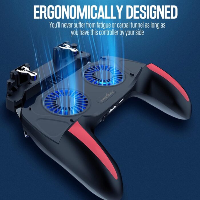 Control Gamer 5 En 1 Para Celular Con Gatillos, Ventilador, Power Bank Y Soporte - Imagen 3