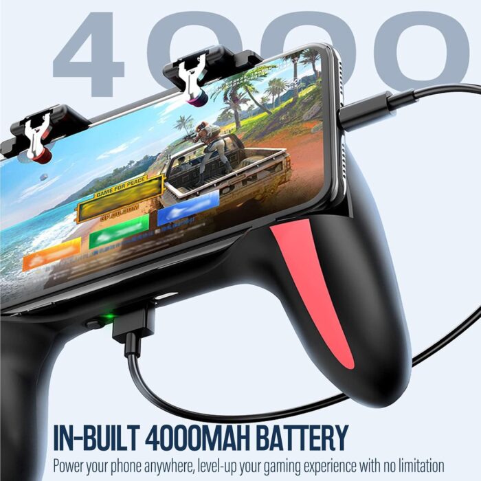 Control Gamer 5 En 1 Para Celular Con Gatillos, Ventilador, Power Bank Y Soporte - Imagen 2