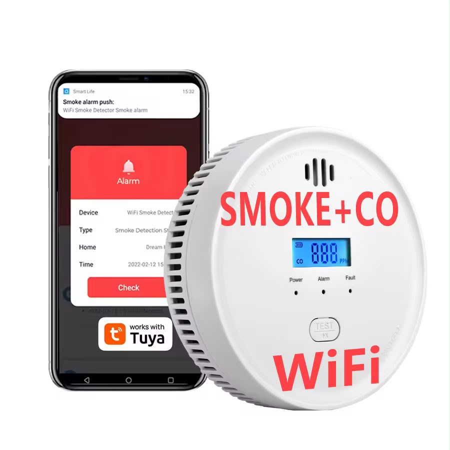 WhatsApp Image 2026-07-18 at 10.30.51 AM Detector Digital De Humo Y Monóxido De Carbono Con Pantalla LCD Compatible Con Tuya Smart y Smart Life - Imagen 1