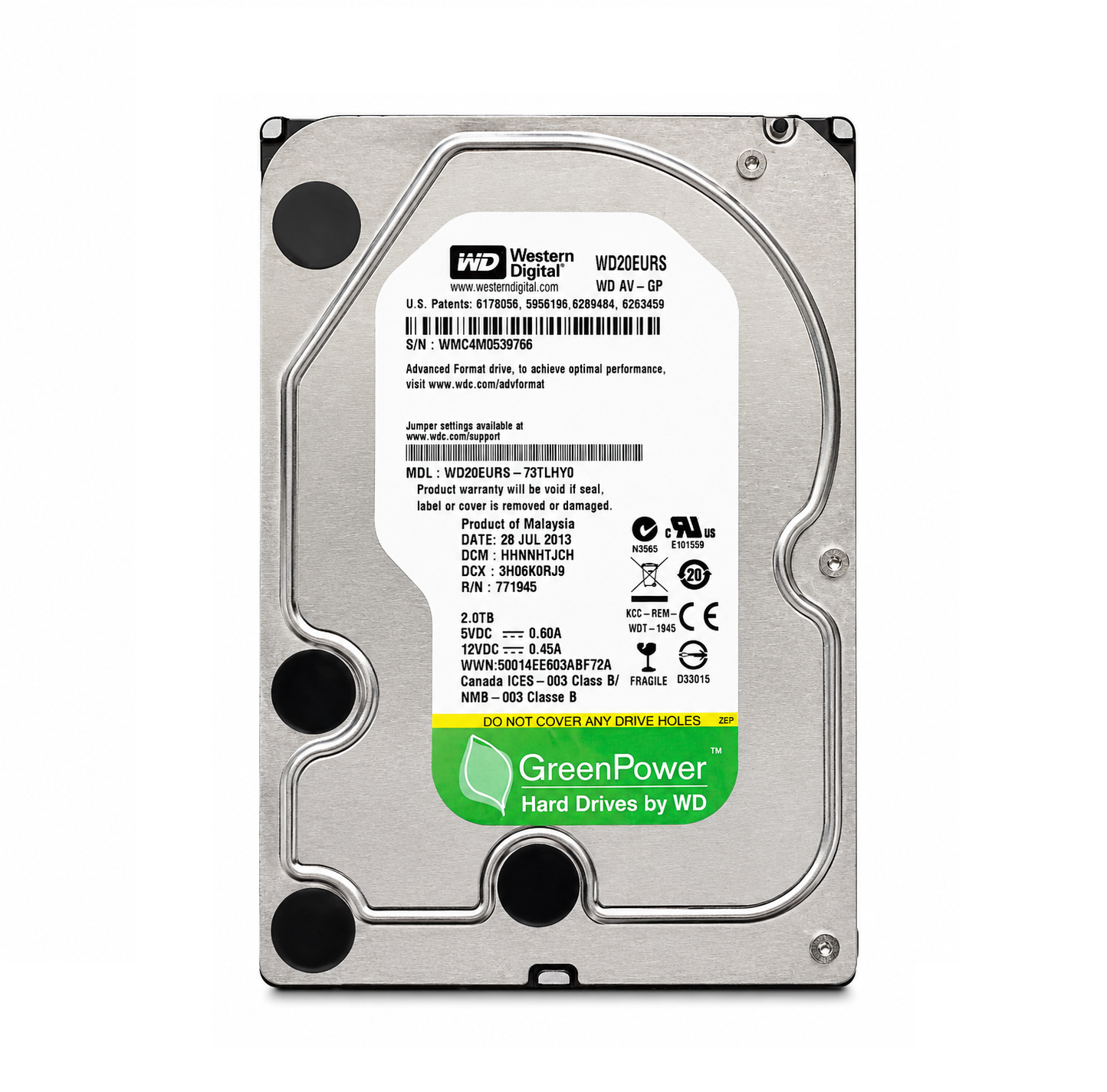 pasofas Disco Duro Interno Western Digital WD AV-GP 2TB 3.5" Para DVR Y Videovigilancia - Imagen 1